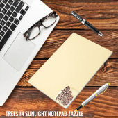 Bomen in zonlicht notitieblok