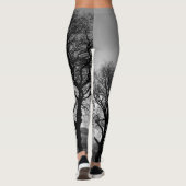 Bomen in zwarte en witte Leggings been Warmer (Achterkant)