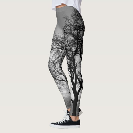 Bomen in zwarte en witte Leggings been Warmer (Links)
