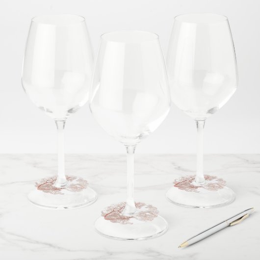 Bomen-kaart 2 wijnglaslabel (Set)