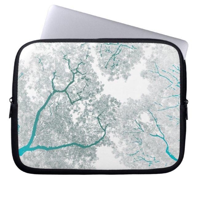 Bomen-kaart 3 laptop sleeve (Voorkant)