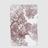 Bomen-kaart 4 golfhanddoek (Voorkant)