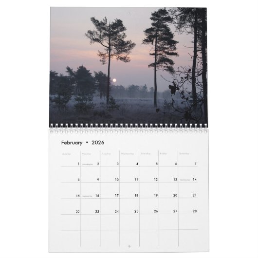 Bomen Kalender (Feb 2026)