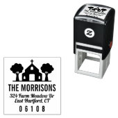 Bomen Kerk Naam & Retouradres Zelfinktende Stempel (In situ)