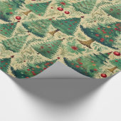  bomen Kerst inpakpapier H1004 (Hoek)