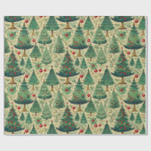 bomen Kerst inpakpapier H1004 (Vlak)