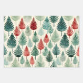  Bomen Kerstvakantie Winter Coördinatie Inpakpapier Vel (Voorkant 2)