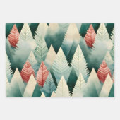  Bomen Kerstvakantie Winter Coördinatie Inpakpapier Vel (Voorkant)