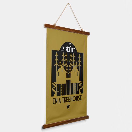 Bomen kleding en decor hangend wandkleed (Gebogen)