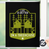 Bomen kleding en decor raamsticker (Huis)