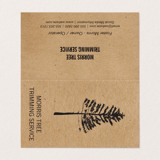 Bomen | landschapsarchitectuur | hovenier visitekaartje (Buitenkant ongevouwen)