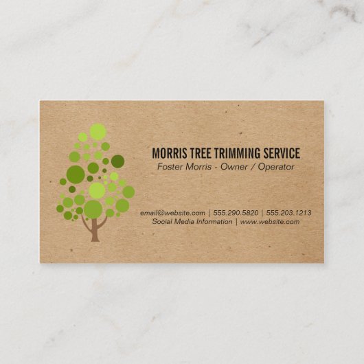 Bomen | landschapsarchitectuur visitekaartje (Achterkant)