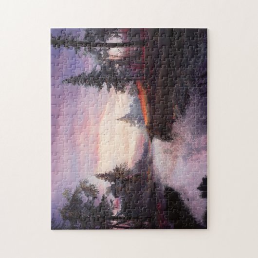 Bomen Landschapswolken Overcast Grass Legpuzzel (Verticaal)