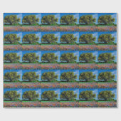Bomen leven eik onder Texas Bluebonnets Cadeaupapier (Vlak)