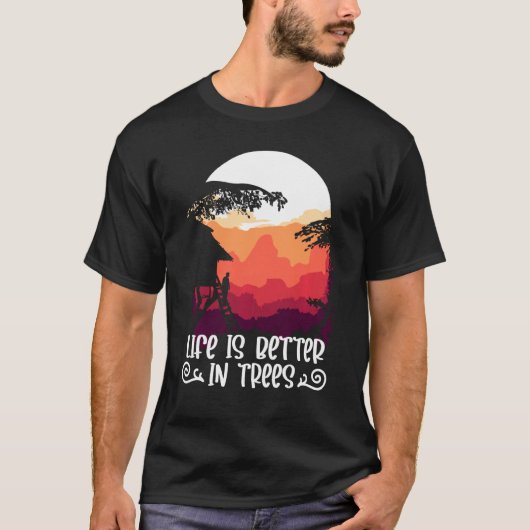 Bomen leven is beter in bomen boomhut t-shirt (Voorkant)