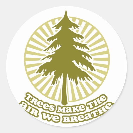 Bomen maken lucht Sticker (Voorkant)