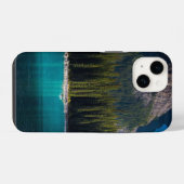 Bomen, meer, peddel iPhone hoesje (Achterkant horizontaal)