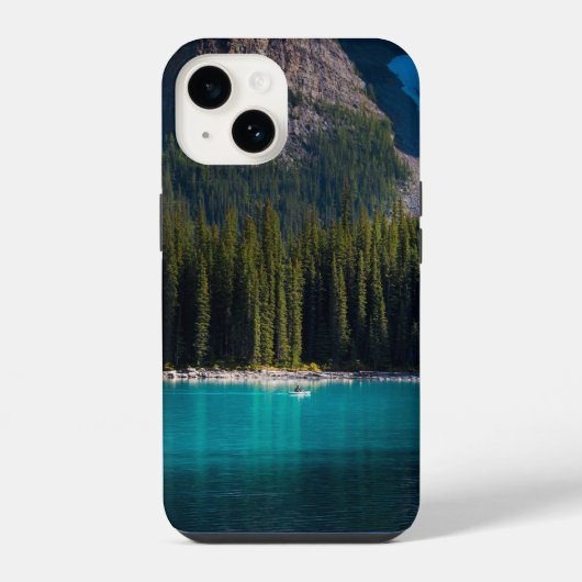 Bomen, meer, peddel iPhone hoesje (Achterkant)