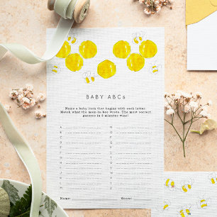 Bomen met Baby ABC's Baby shower Game