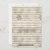 Bomen met Barn-hout winterrepetitie diner Kaart (Achterkant)