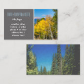 Bomen met bergaspen herfst gele natuur foto visitekaartje (Voorkant / Achterkant)