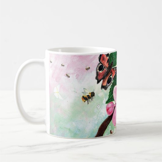 Bomen met bloei voor bijen en andere polinatoren koffiemok (Links)