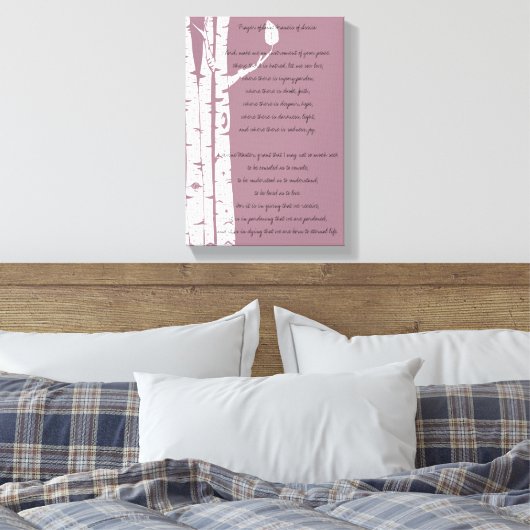 Bomen met gebedden canvas afdruk (Insitu (Slaapkamer))