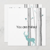 Bomen met Herten Baby shower Kaart (Voorkant / Achterkant)