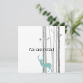 Bomen met Herten Baby shower Kaart (Staand voorkant)