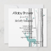 Bomen met Herten Baby shower Kaart (Achterkant)