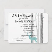 Bomen met het Baby shower Deer Kaart (Achterkant)