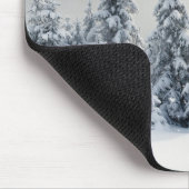 Bomen met hoarfrost en sneeuw muismat (Hoek)