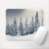 Bomen met hoarfrost en sneeuw muismat (Met muis)