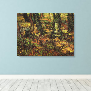 Bomen met Ivy van Vincent van Gogh Canvas Afdruk