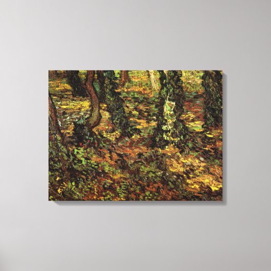 Bomen met Ivy van Vincent van Gogh Canvas Afdruk (Voorkant)