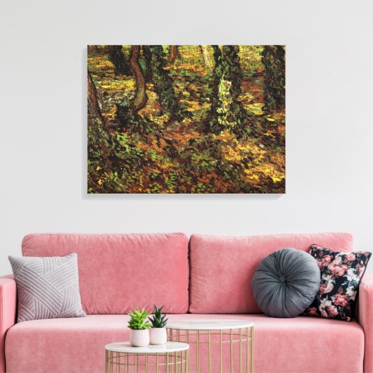 Bomen met Ivy van Vincent van Gogh Canvas Afdruk (Insitu (Woonkamer))