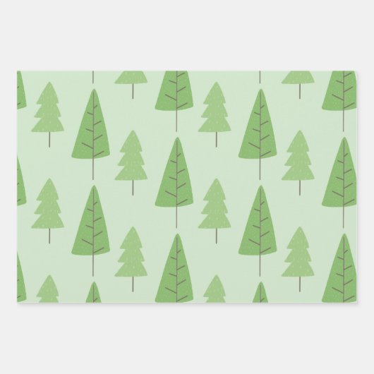 Bomen met kattencaravans en hart gepatterd inpakpapier vel (Voorkant 2)