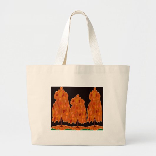 Bomen met kleur - grote tote bag (Voorkant)