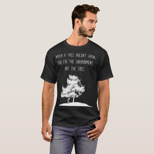 Bomen met klimaatverandering als gevolg van de opw t-shirt (Voorkant volledig)