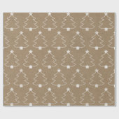 Bomen met kraftpapier cadeaupapier (Vlak)