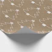 Bomen met kraftpapier cadeaupapier (Hoek)