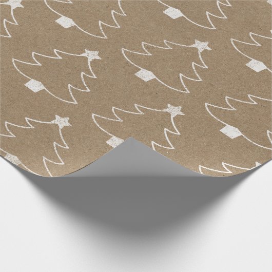 Bomen met kraftpapier cadeaupapier (Hoek)