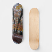 Bomen, met oranje bladeren persoonlijk skateboard (Voorkant)
