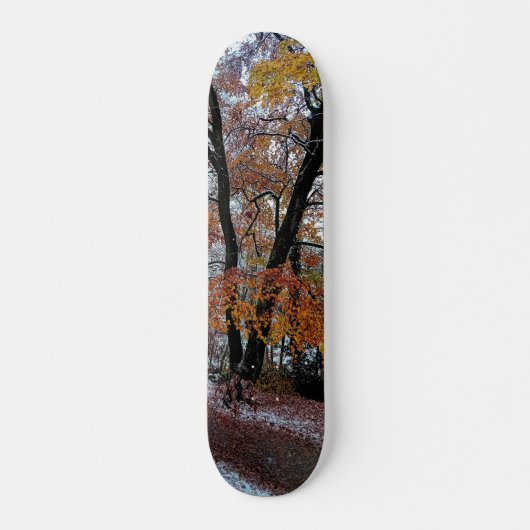 Bomen, met oranje bladeren persoonlijk skateboard (Voorkant)