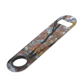 Bomen, met oranje bladeren speed flessenopener (Voorkant Gekanteld)