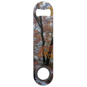 Bomen, met oranje bladeren speed flessenopener (Achterkant)