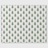 Bomen met Sneeuw als Kerstcadeau Cadeaupapier (Vlak)