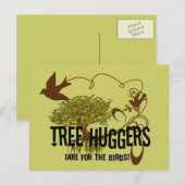 Bomen met struiken voor vogels briefkaart (Voorkant / Achterkant)