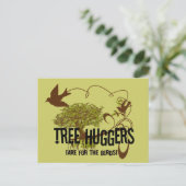 Bomen met struiken voor vogels briefkaart (Staand voorkant)
