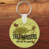 Bomen met struiken voor vogels sleutelhanger (Voorkant)